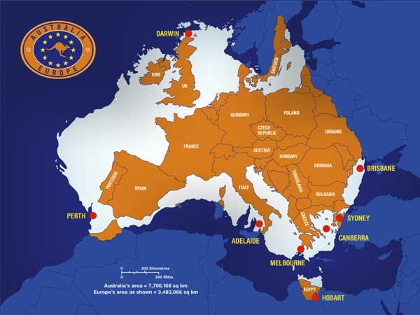 Microsoft PowerPoint - Australia on Europe New Map